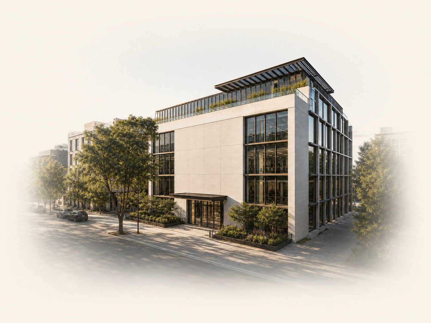 Contemporary commercial building